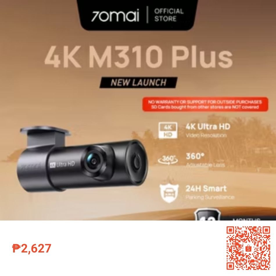 NEW LAUNCH 70mai M310 Plus 4K Dashcam | Sulit Deal! 24H Parking Night Vision